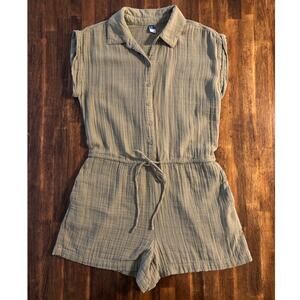 Old Navy Women’s XS Romper 100% Cotton Gauze Short Sleeve 3" Inseam Shorts